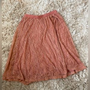 Downeast pink skirt medium lace